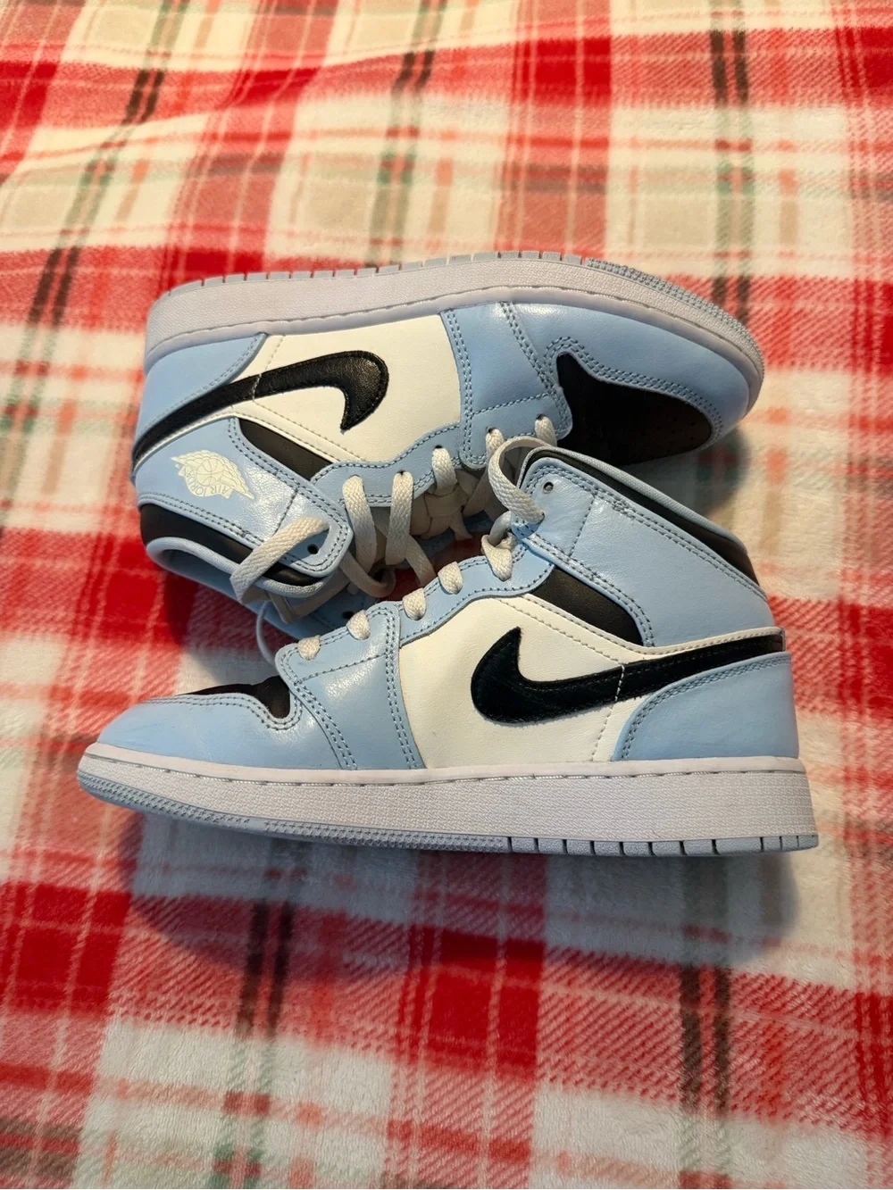 Nike Kids Light Blue, White & Black High-Top Sneakers